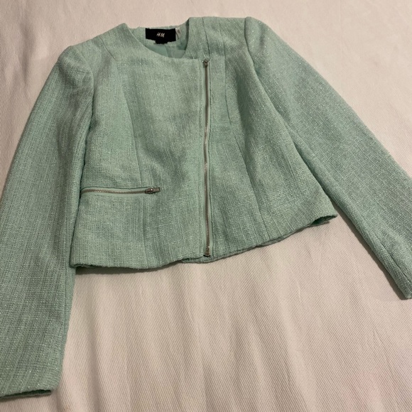 Blazer Jacket Light Aqua Blue - Size 2 - Picture 2 of 5